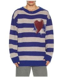 we11done - Grunge Stripe Pullover - Lyst