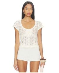 Free People - Claro Short Sleeve Tee - Lyst