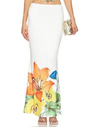 Runaway the Label - Falda Maxi Primrose En Color Blanco Talla En - Lyst