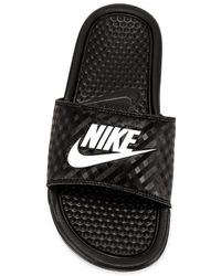 Nike Benassi Jdi Floral Slide in Black - Lyst