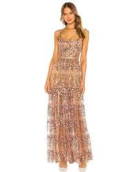 Bronx and Banco - Midnight Gold Sequin Sweetheart Gown - Lyst