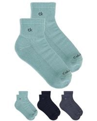 Calvin Klein - 6 Pack Basic Cushion Quarter Socks - Lyst