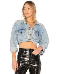 redone cropped denim jacket