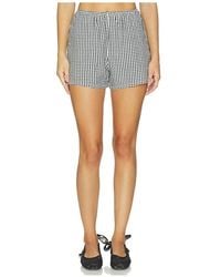 DONNI. - X Revolve The Cotton Gingham Stripe Tap Short - Lyst