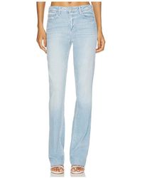 L'Agence - Ruth High Rise Straight Jeans - Lyst
