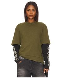 Guess - Double Layered Long Sleeve Tee - Lyst