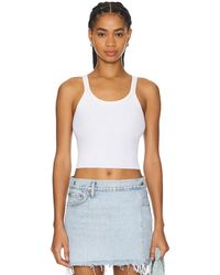 RE/DONE - Cropped Ribbed Tank - Lyst