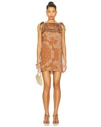 Rococo Sand - Knotted Shoulder Detail Mini Dress - Lyst