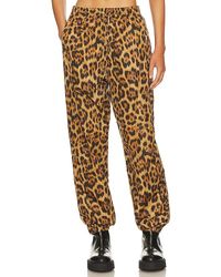 Alexander Wang - Leopard Track Pant With Stacked Wang Puff Logo - Lyst