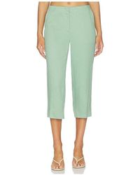 Theory - Capri Linen Viscose Pants - Lyst
