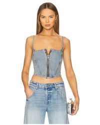 GOOD AMERICAN - Denim Bustier - Lyst