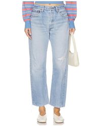 aligrace - Relaxed Undone Hem Jeans - Lyst