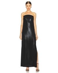 Norma Kamali - Strapless Tailored Side Slit Gown - Lyst
