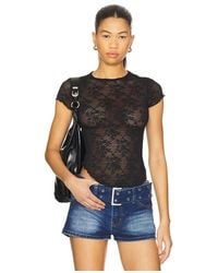 Free People - Ready To Go Lace Tee - Lyst