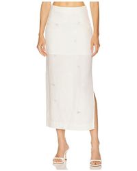Milkwhite - X Revolve Midi Skirt With Mini Strass Bows - Lyst