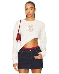 Junk Food - A Hot Mess Kickoff Crop Crew Sweatshirt - Lyst