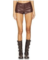 superdown - Gianna Faux Leather Shorts - Lyst