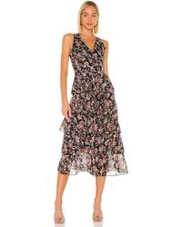 Tularosa Платье Kyra В Цвете Evening Berry Floral - Black. Размер L (также В M,s,xs,xxs). - Многоцветный