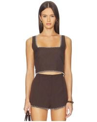 Rococo Sand - Square Neck Boxy Top - Lyst
