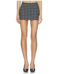 Naked Wardrobe - Large Check Suiting Mini Skirt - Lyst