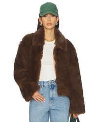 Bardot - Sylvie Zip Faux Fur Jacket - Lyst