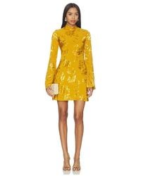 Hemant & Nandita - Biased Mini Dress With Mock Neck - Lyst