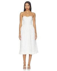 For Love & Lemons - Laura Eyelet Midi Dress - Lyst