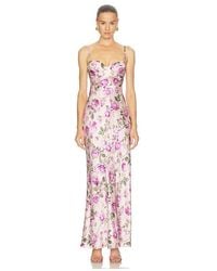L'Agence - Sayla Bias Cut Maxi Dress - Lyst