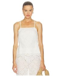 Bobi - Side Smocked Lace Cami Top - Lyst