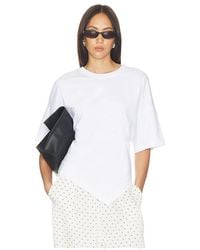 Enza Costa - Supima Structured Jersey Assymetrical Tee - Lyst