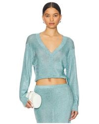 SER.O.YA - Moni Metallic Cardigan Top - Lyst
