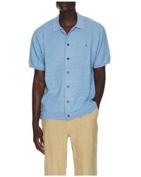 Polo Ralph Lauren - Short Sleeve Cotton Blend Textured Cardigan Sweater With Collar - Lyst