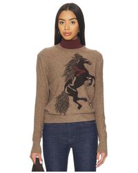 Autumn Cashmere - Sweater Mit Rundhalsausschnitt Intarsia - Lyst