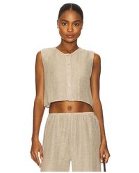Leset - Top Cuello Redondo Stella En Color Gris Talla En - Lyst