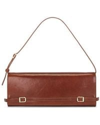 Jonathan Simkhai - River East West Vachetta Leather Clutch - Lyst