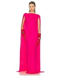 Helsa - The Alva Caped Jersey Dress - Lyst