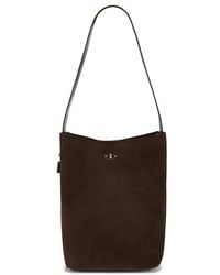 Tory Burch - Lock Suede Slim Bucket Bag - Lyst