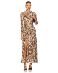 Bardot - Lea Printed Mesh Midi Dress - Lyst