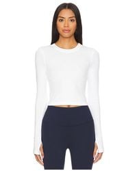Splits59 - Langärmeliges Crop-Top Mit Rippstruktur Louise - Lyst
