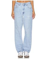 aligrace - Pierna Ancha Ultra Baggy Customs En Color Denim Claro Talla En - Lyst