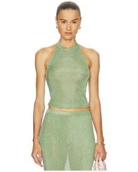 SER.O.YA - Minnie Metallic Knit Halter Top - Lyst