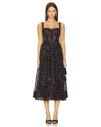 Cara Cara - Vestido Midi Pheobe En Color Negro Talla (También En 00, 10, 12, 2, 4, 8) - Lyst
