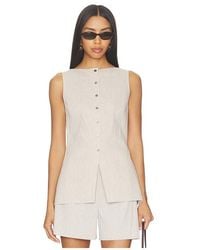 Theory - Top Con Escote Barco Y Corte Cutaway En Color Neutral Talla (También En S, Xs) - Lyst