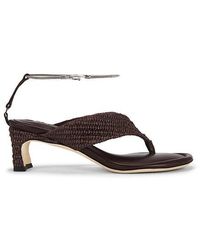 BY FAR - Dasha Raffia Heel - Lyst