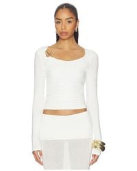 SNDY'S - Ashley Scoop Neck Top - Lyst