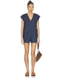 Free People - X We The Free Free Fall Denim Romper - Lyst
