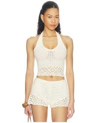 Tularosa - Carrissa Crochet Halter Top - Lyst