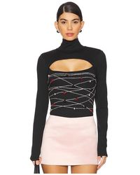 SUSAN FANG - Beaded Long Sleeve Top - Lyst