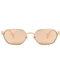 Gucci - Mini Running Oval Sunglasses Sunglasses - Lyst