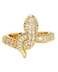 Mazin Jewels - Pave Snake Ring - Lyst